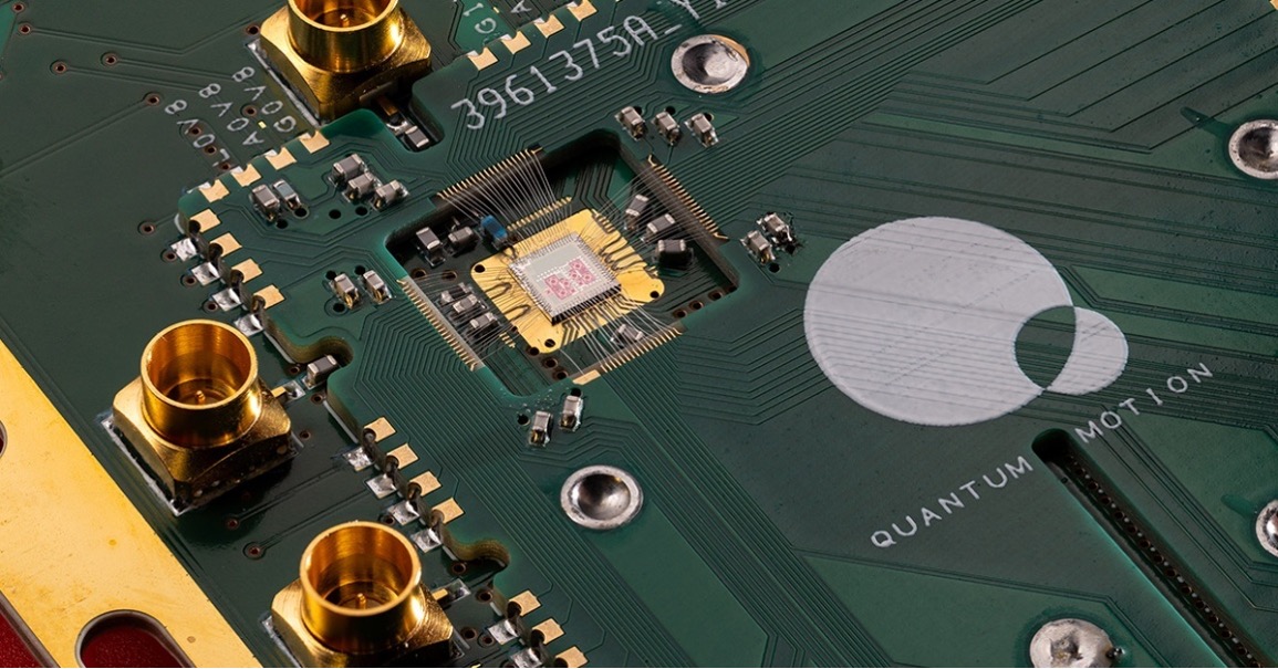Ảnh minh họa chip dành cho máy tính lượng tử, sử dụng các kỹ thuật sản xuất chip silicon tiêu chuẩn
