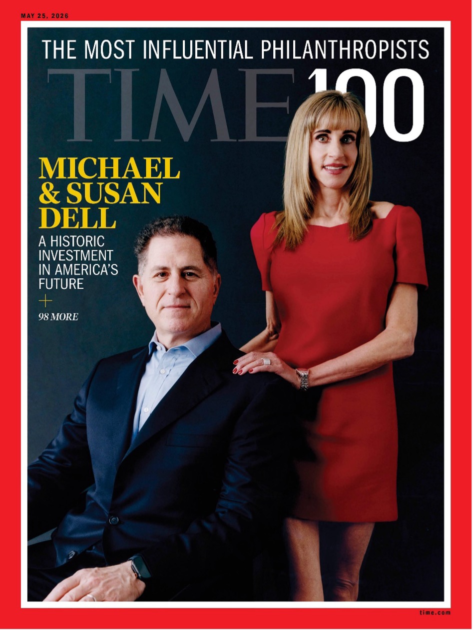 Hai vợ chồng Michael Dell và Susan Dell được TIME vinh danh trong số 100 nhà thiện nguyện có ảnh hưởng nhất nước Mỹ