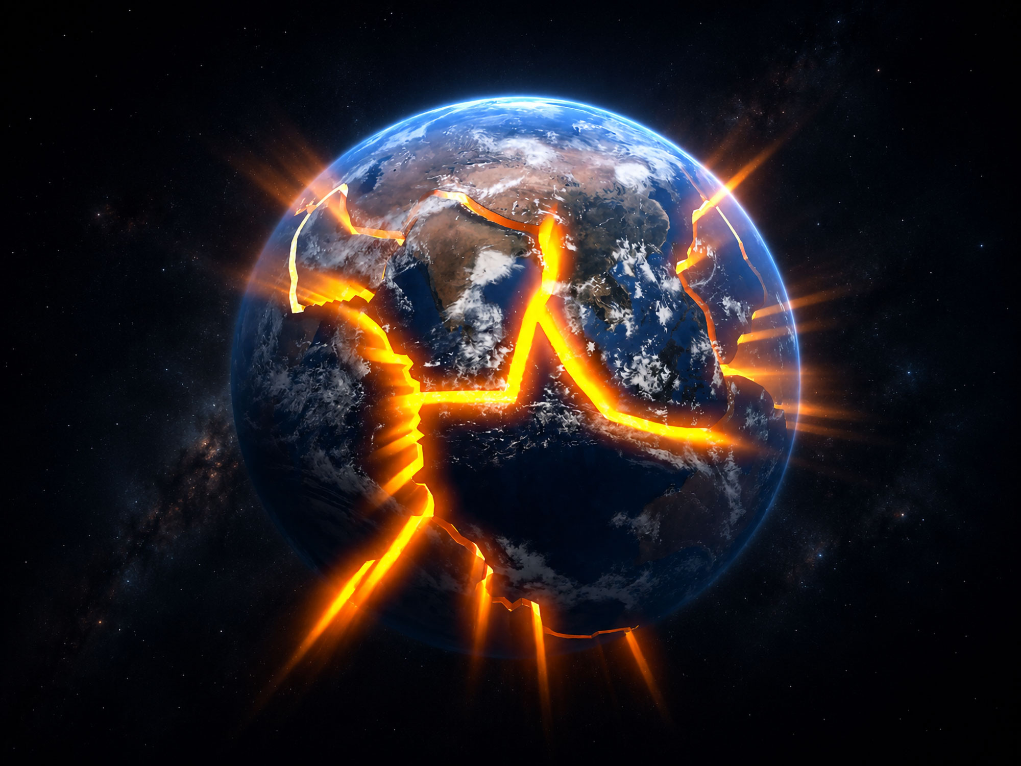 Tectonic-Plates-Earth-Glowing
