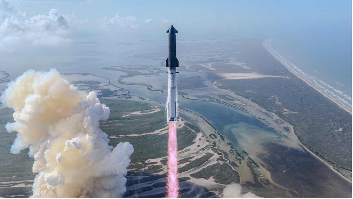 Tên lửa siêu lớn Starship V3 đầu tiên của SpaceX phóng từ căn cứ Starbase ở Nam Texas ngày 22:5:2026